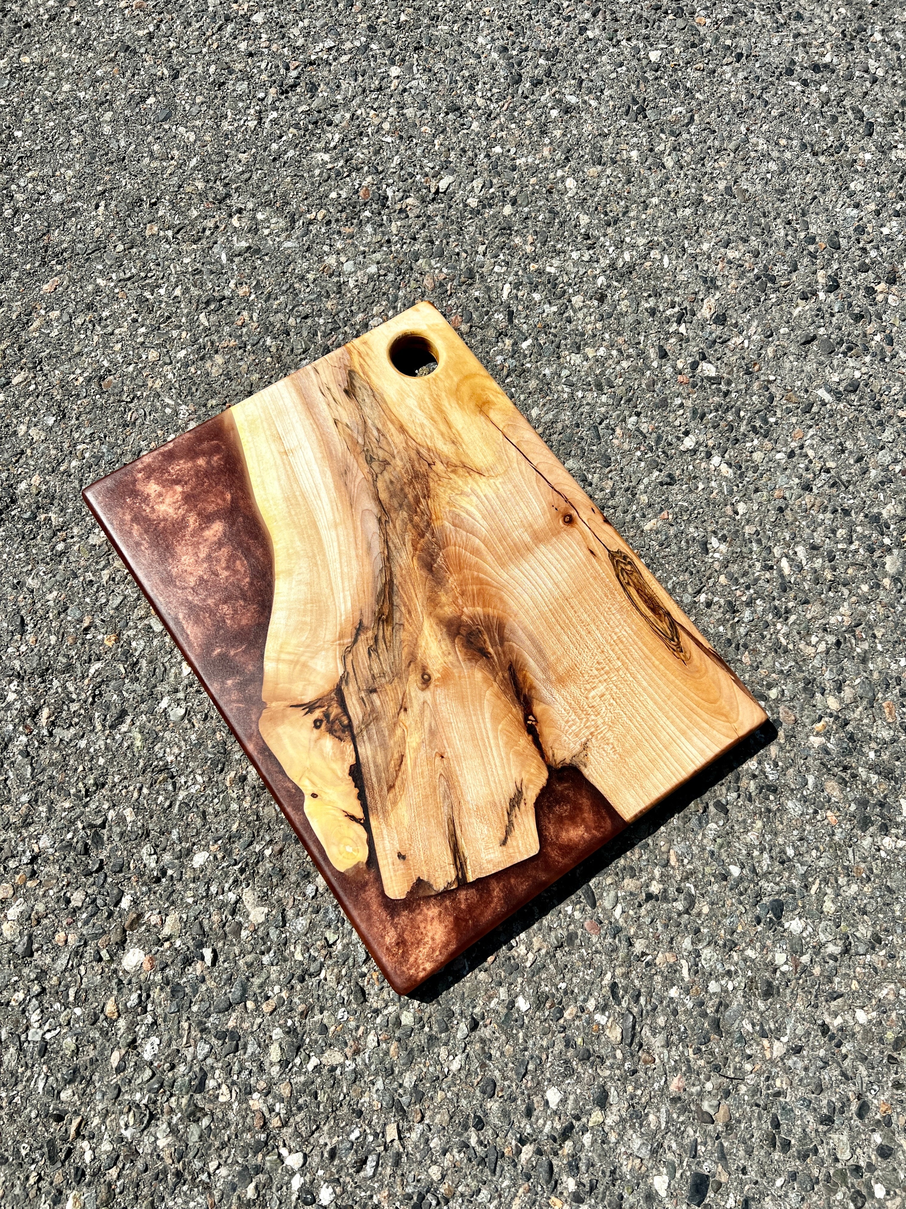 Live Edge Maple & Brushed Copper Charcuterie Board