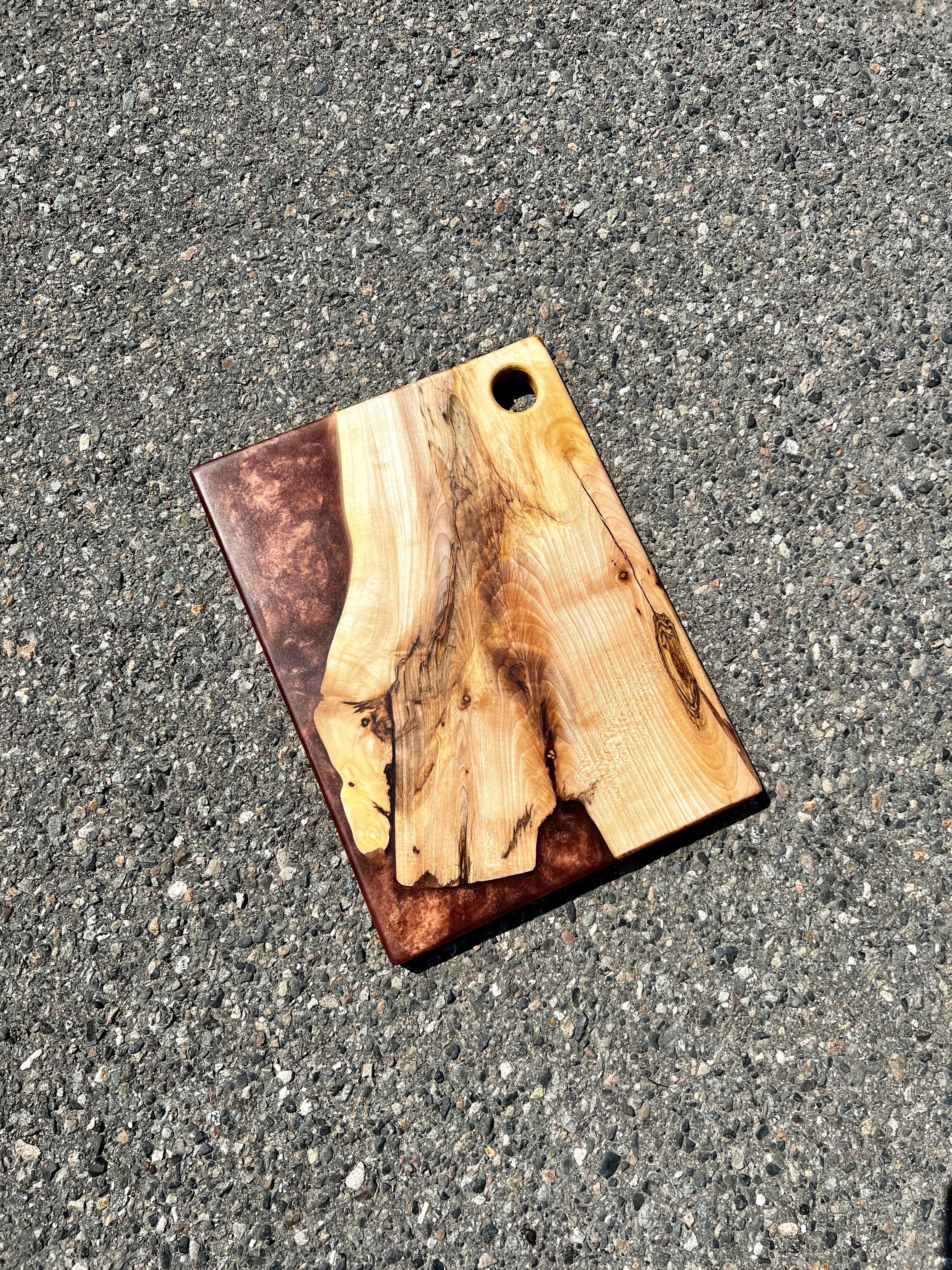 Live Edge Maple & Brushed Copper Charcuterie Board