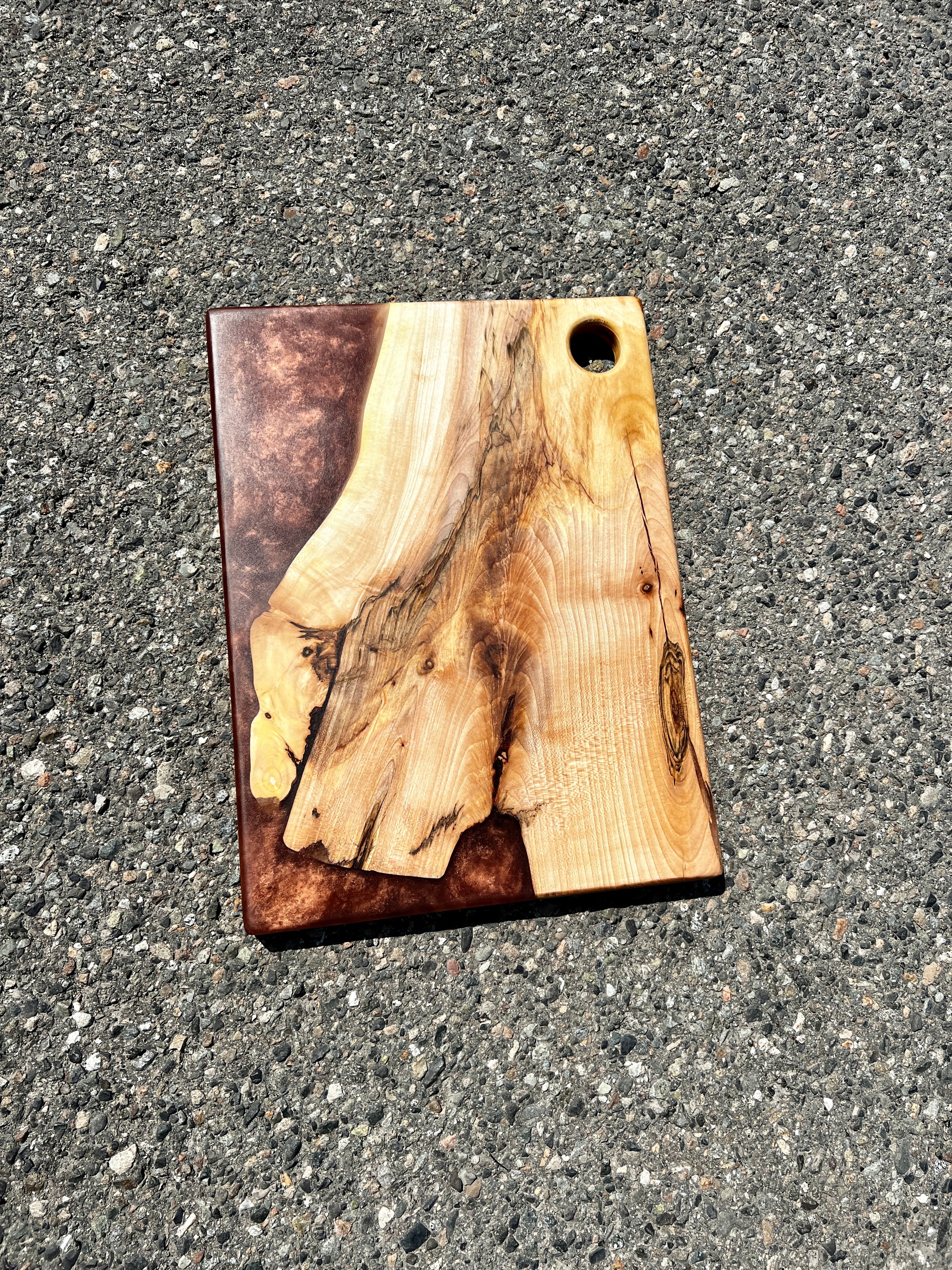 Live Edge Maple & Brushed Copper Charcuterie Board