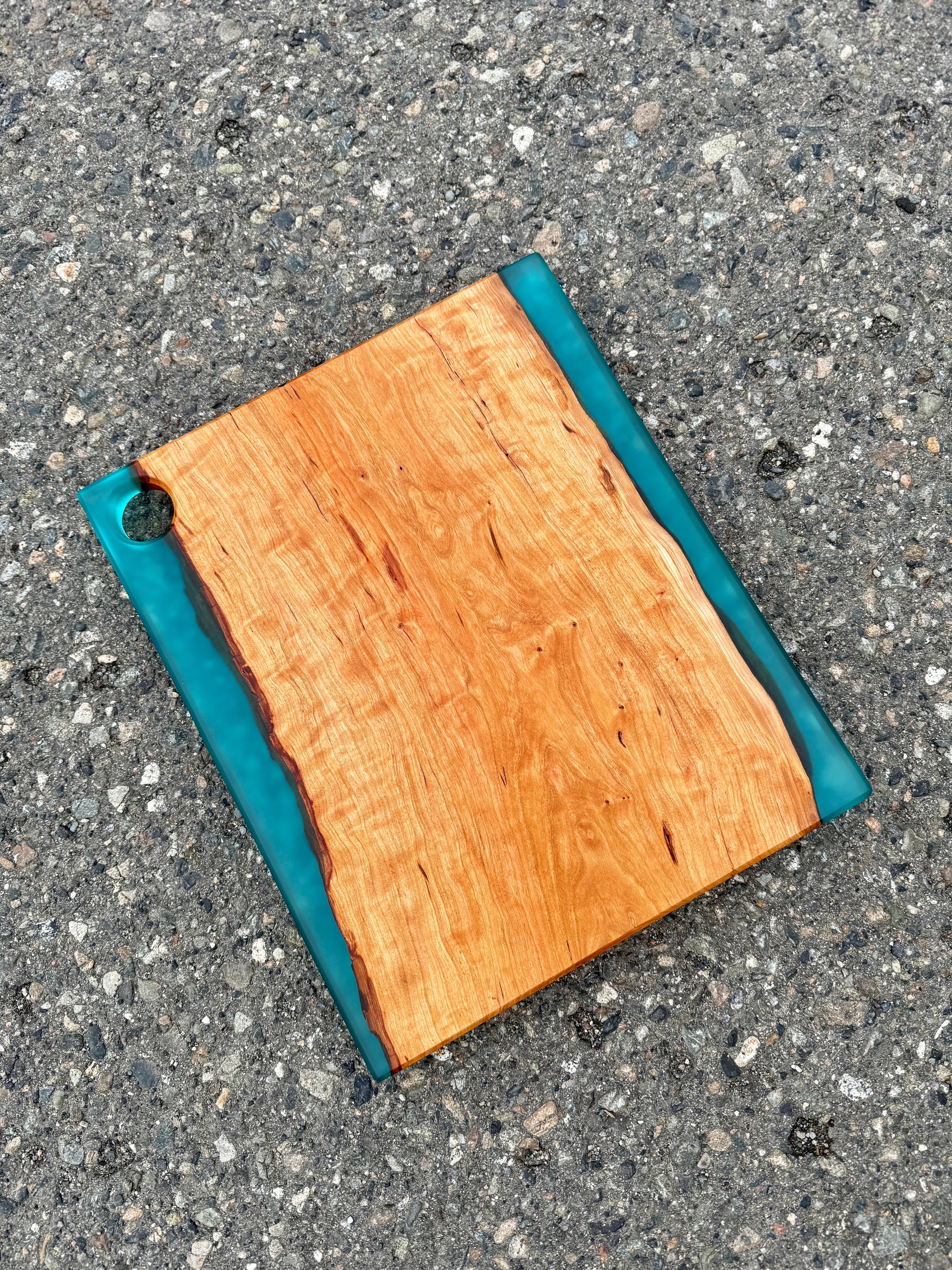 Cherry & Glacial Blue Resin Charcuterie Board