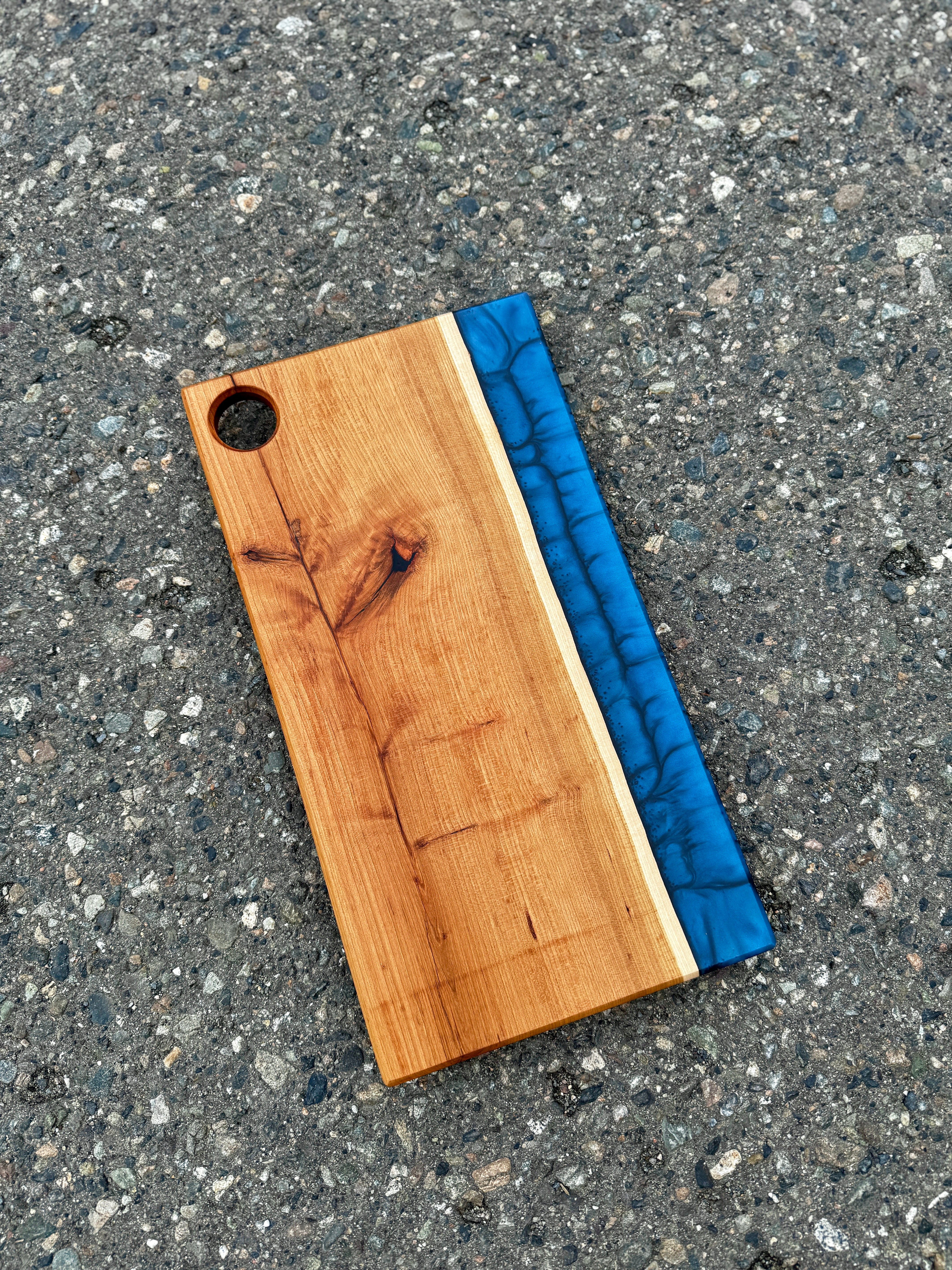 Cherry & Space Blue Resin Charcuterie Board