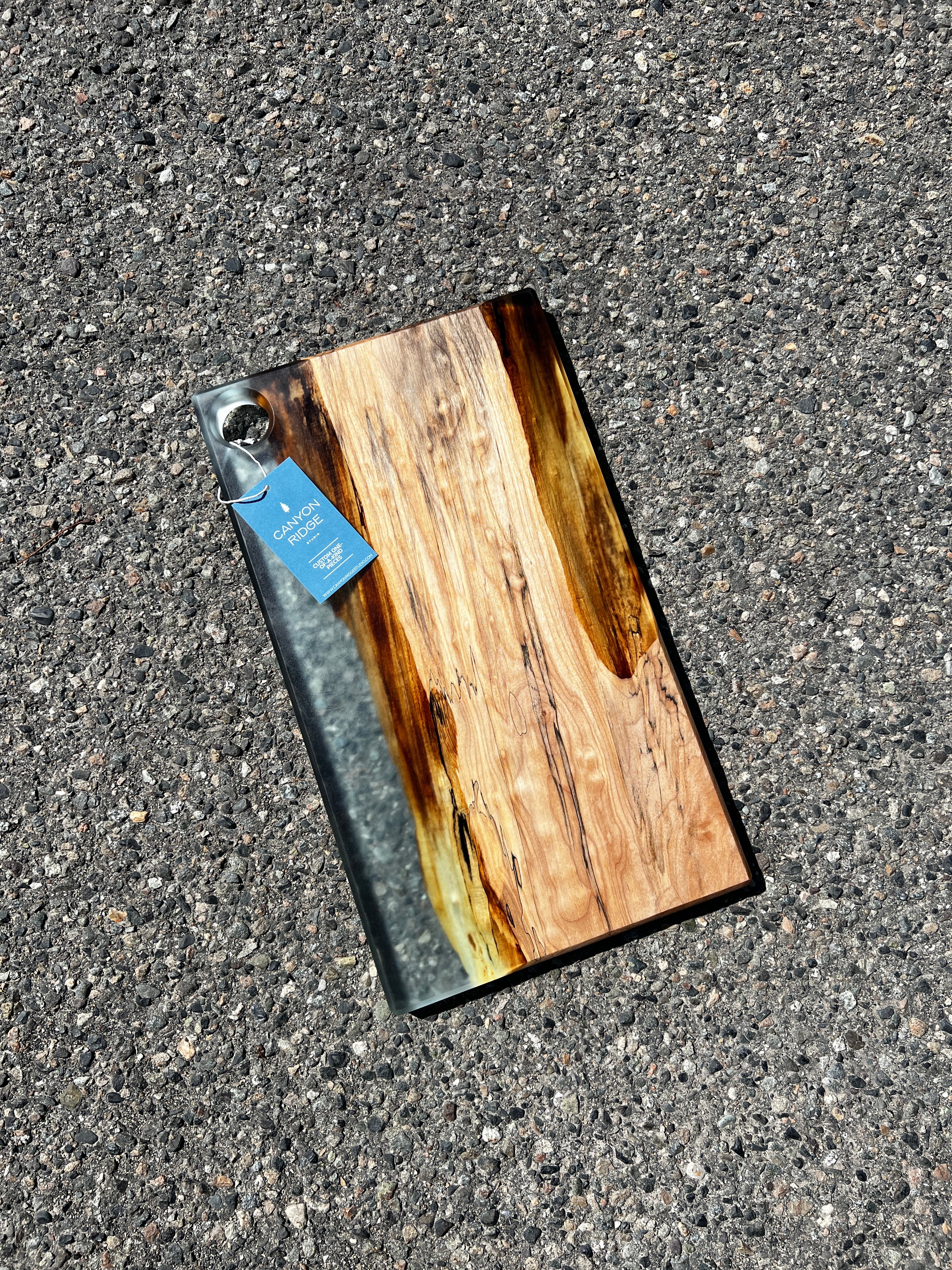 Silver Maple & Glacial Blue Charcuterie Board