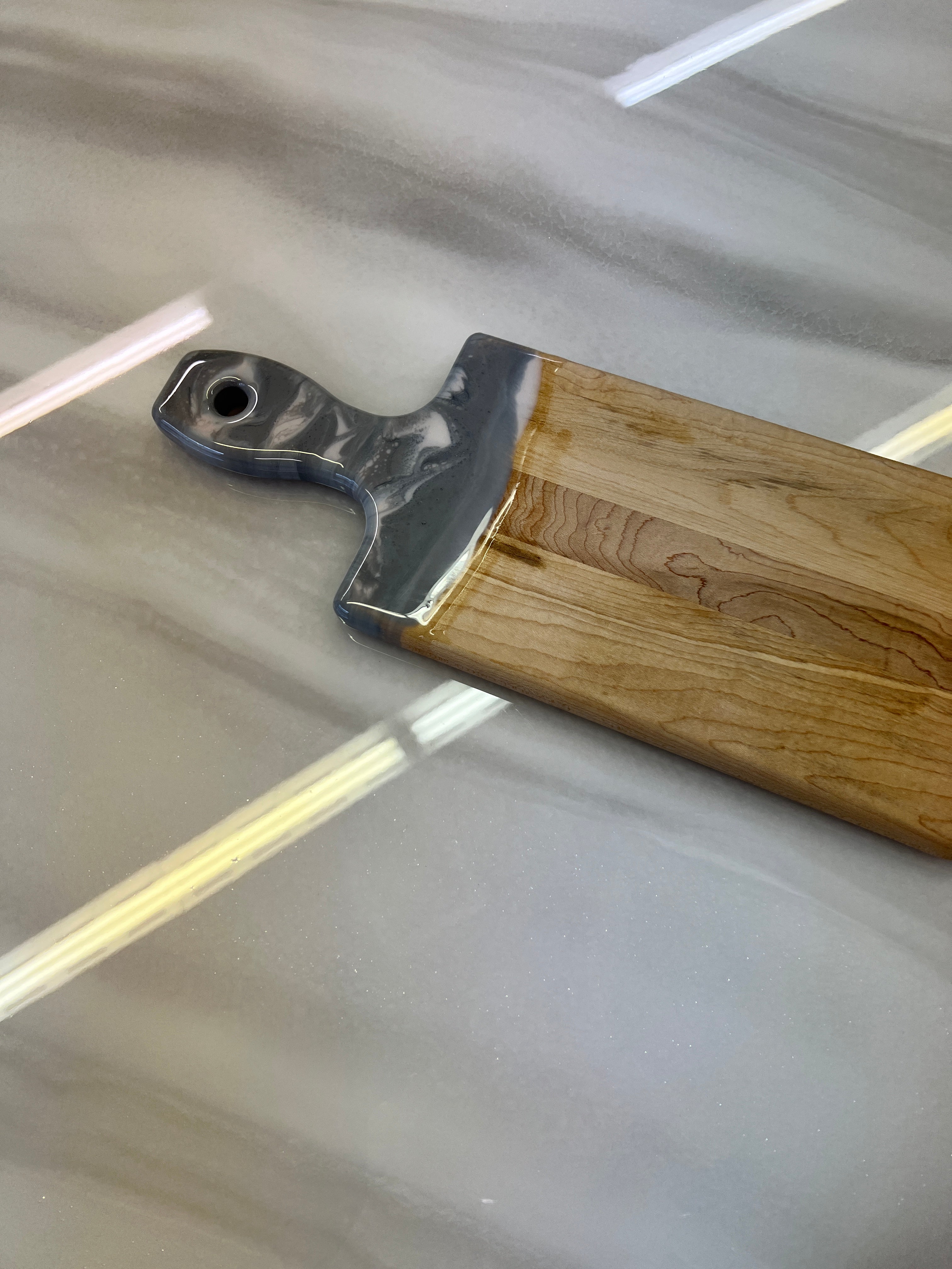 Small Grey Marble Maple Serving Board
