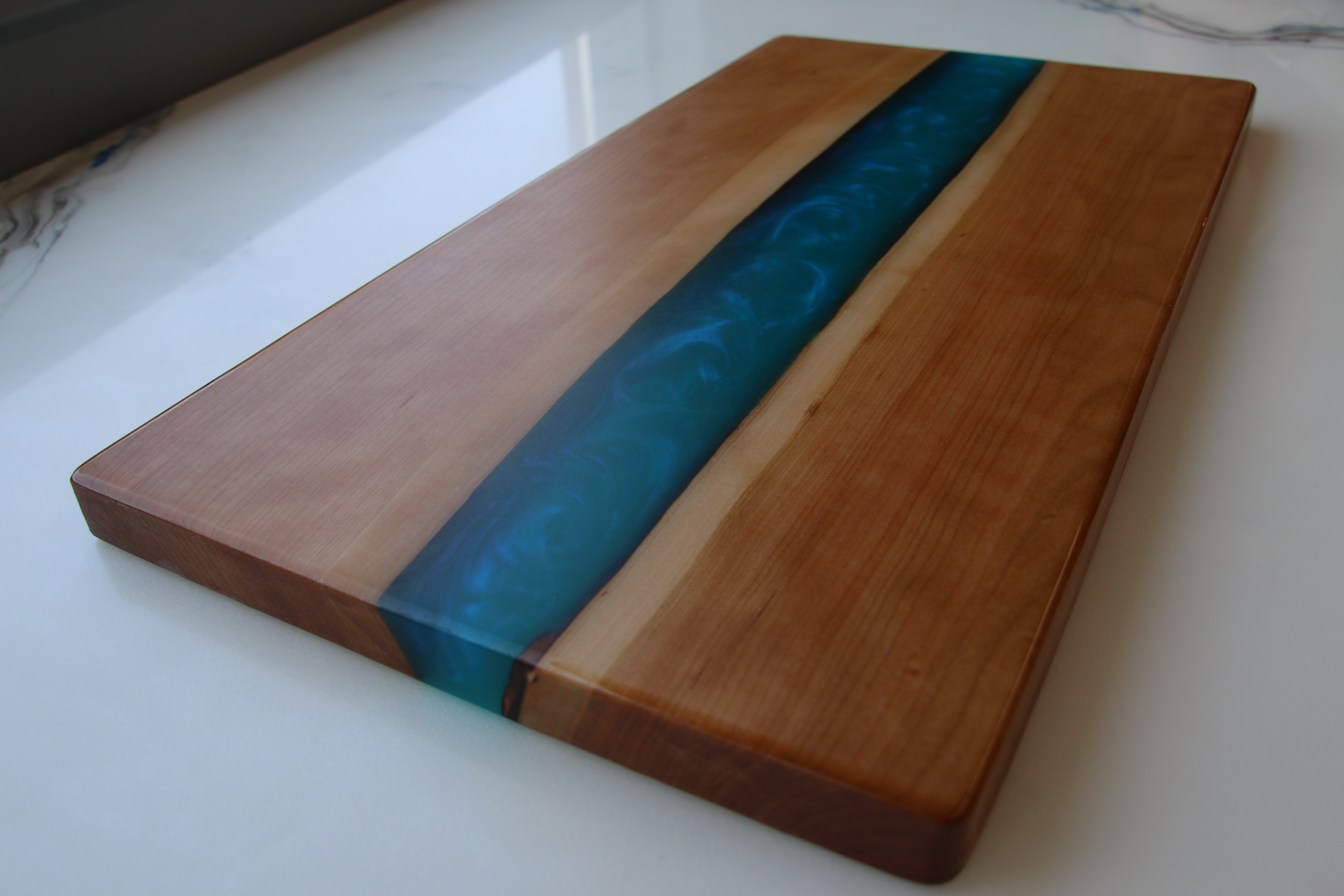 Cherry and Bondi Blue Resin Charcuterie Board