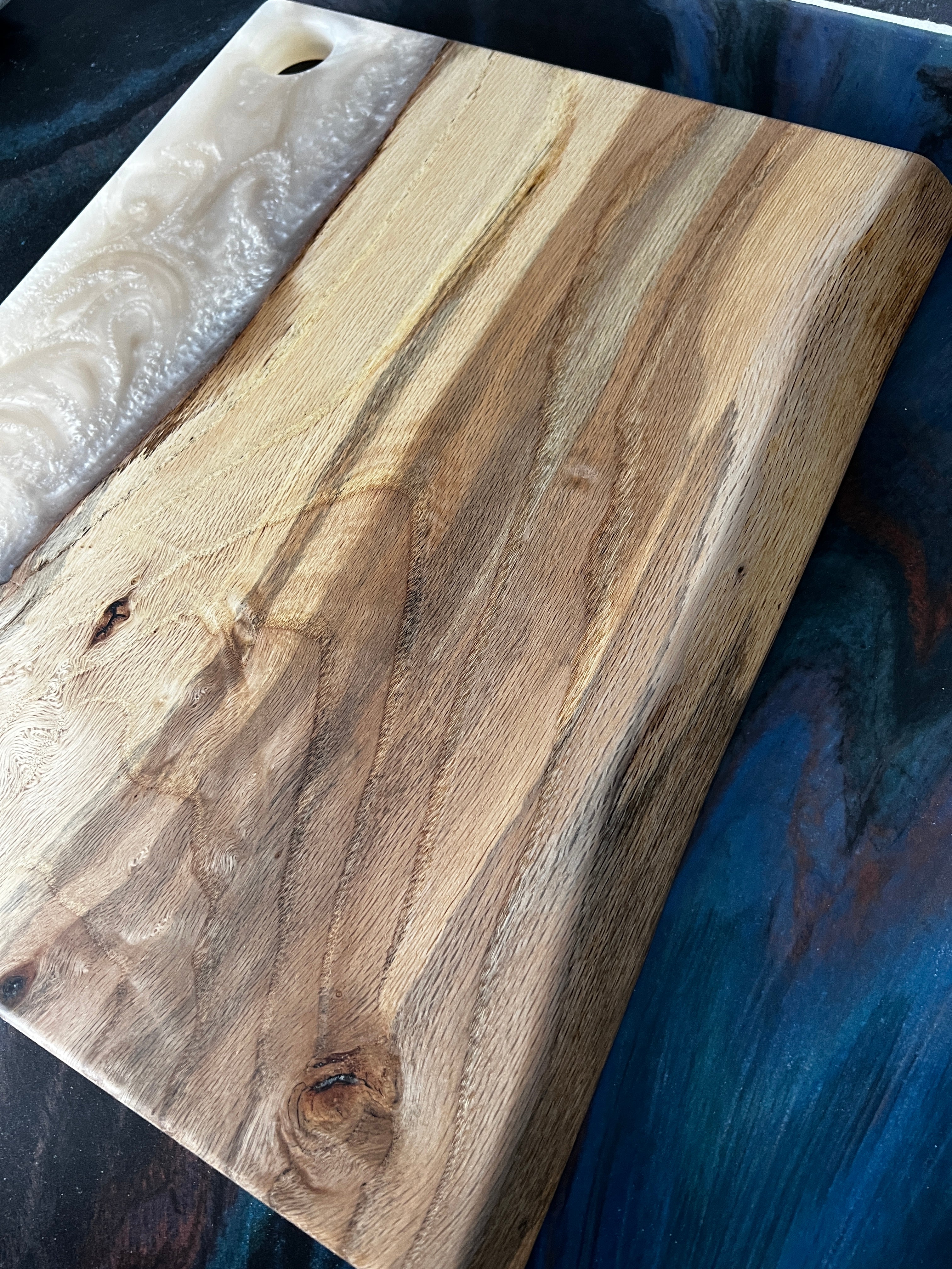 Red Oak & Pearl Resin Charcuterie Board