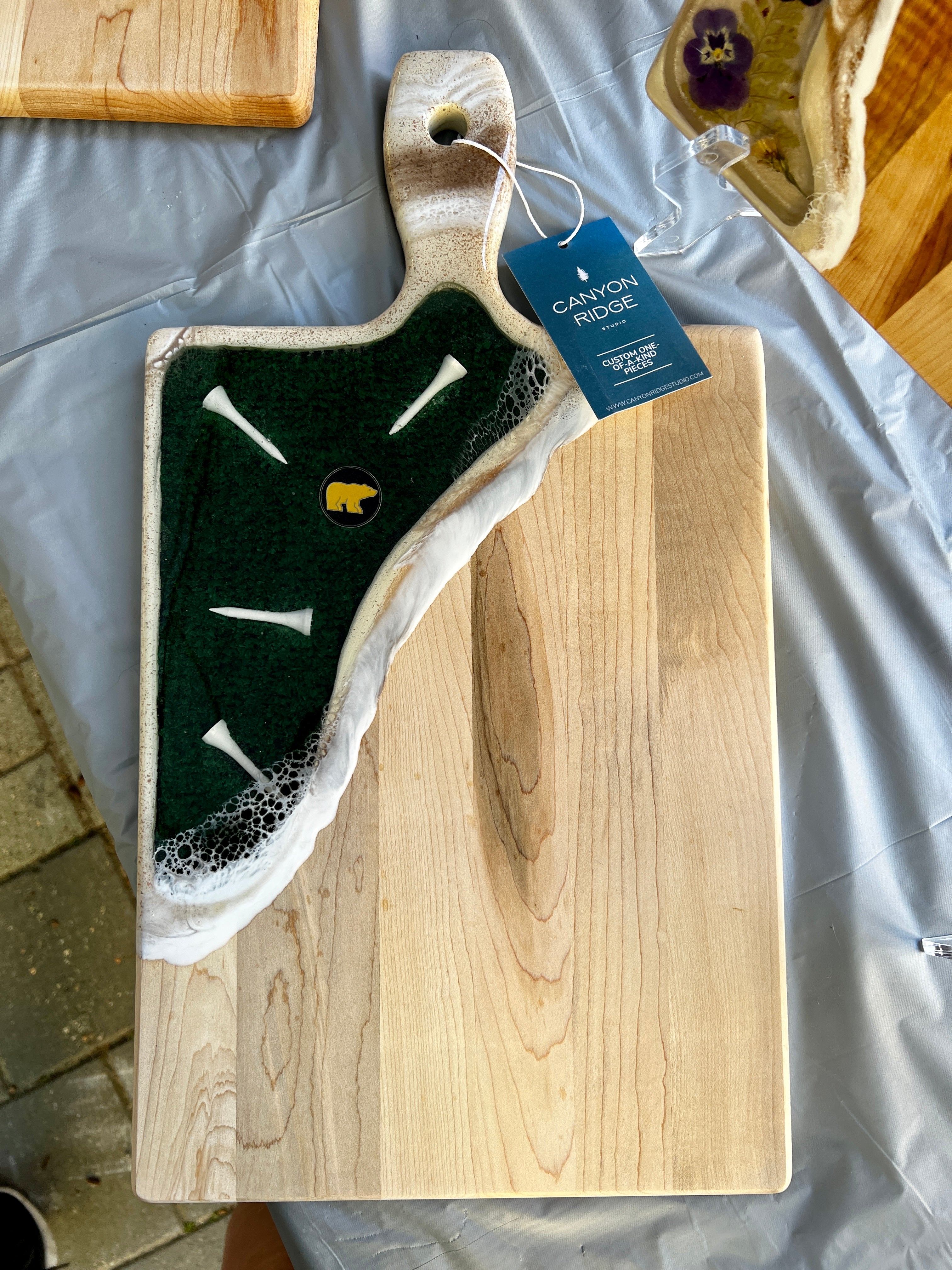Golf Themed Maple Serving Board